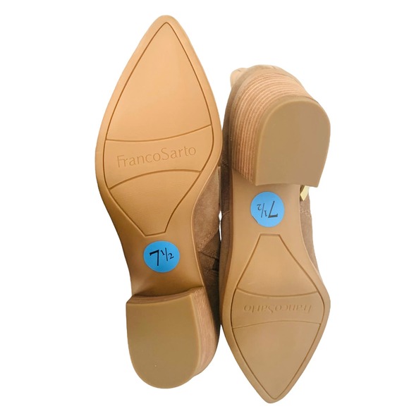 Franco Sarto Shaina Zippered Booties in Birchwood NIB Size 8 - Picture 10 of 12